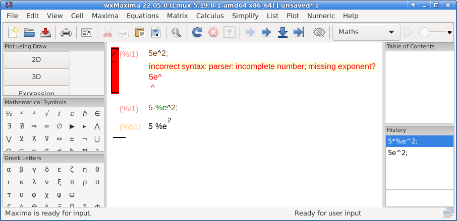 Calculation with result that simply repeats the input expression
